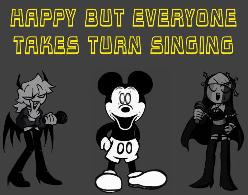 Friday Night Funkin: Happy but Everyone Takes Turn Singing Mod